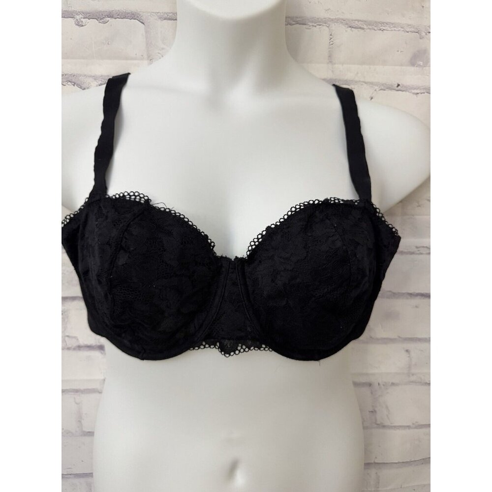 Soma Bra Size 42D Embraceable Balconette Black Lace Underwire‎ Sexy